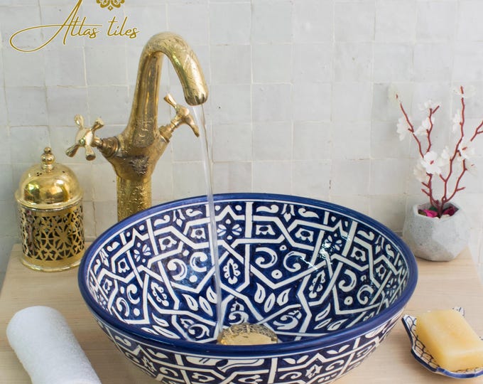 Ceramic Sink for Bathroom 100% Handmade,Best Deals Etsy,Vessel Sink,Custom Sink Vanity,Pottery Handmade Sinks for Bathroom Decoration.