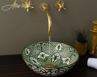 Ceramic Sink for Bathroom 100% Handmade,Best Deals Etsy,Vessel Sink,Custom Sink Vanity,Pottery Handmade Sinks for Bathroom Decoration.