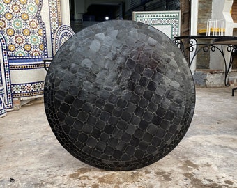 Little Mosaic Round Table handmade with natural Colors l Moroccan Table l Amazing Coffee & Dinner Mosaic Table l Customizable Designs