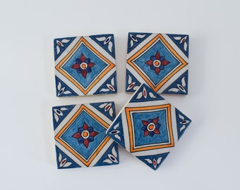 10x10Cm Ceramic Tile,  Moroccan Ceramic Tiles, Handpainted Piece of Ceramic, Ceramic Wall, Decorative Wall.