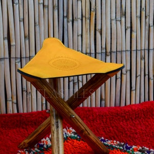 Genuine 100% Handmade Leather, Leather Saddle Stool, Leather Stool for ...