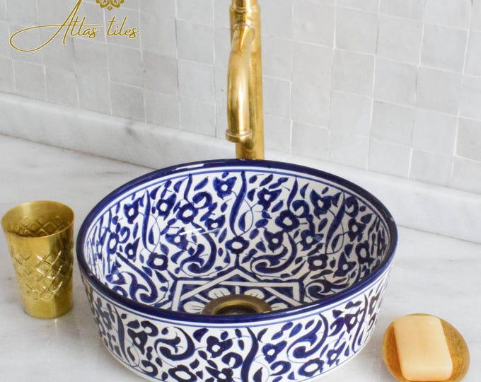 Ceramic Sink for Bathroom 100% Handmade,Best Deals Etsy,Vessel Sink,Custom Sink Vanity,Pottery Handmade Sinks for Bathroom Decoration.