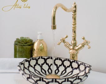 Ceramic Sink for Bathroom 100% Handmade,Best Deals Etsy,Vessel Sink,Custom Sink Vanity,Pottery Handmade Sinks for Bathroom Decoration.