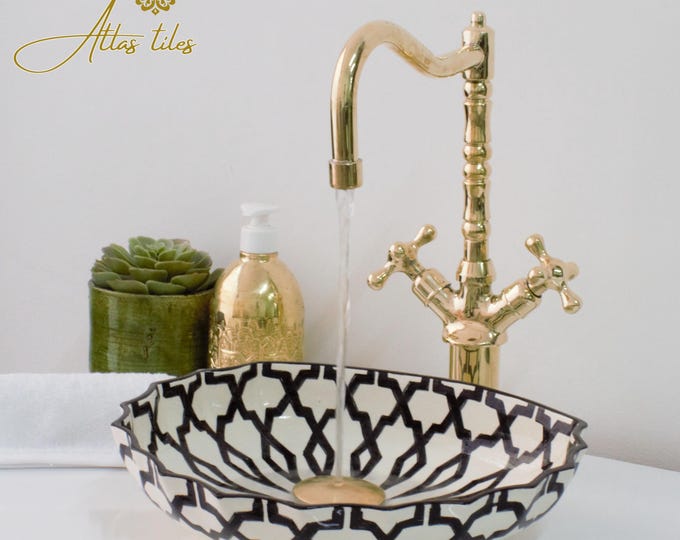 Ceramic Sink for Bathroom 100% Handmade,Best Deals Etsy,Vessel Sink,Custom Sink Vanity,Pottery Handmade Sinks for Bathroom Decoration.