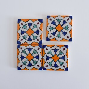 10x10Cm Ceramic Tile, Moroccan Ceramic Tiles, Handpainted Piece of Ceramic, Ceramic Wall, Decorative Wall. zdjęcie 8