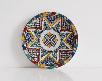 30cm Handcrafted Pottery Plate, Handmade Ceramic , Moroccan Plates, Dinning Plates, Serving Plates, Kitchen Decor, Kitchen Material, Gift