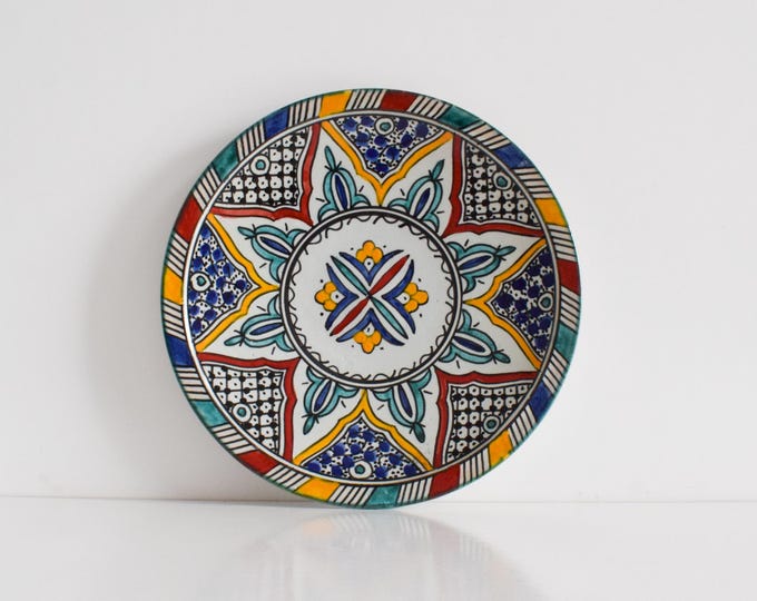 30cm Handcrafted Pottery Plate, Handmade Ceramic , Moroccan Plates, Dinning Plates, Serving Plates, Kitchen Decor, Kitchen Material, Gift