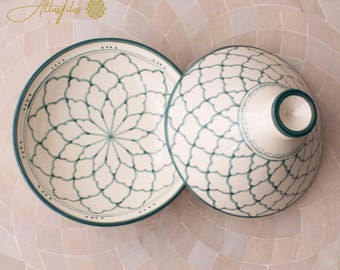 Moroccan Ceramic Tajine, Serving Tagine, Kitchen Hand-painted Beurrier, Handmade Traditional Tagine, Bridesmaid Gift, Ceramic pot