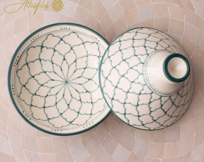Moroccan Ceramic Tajine, Serving Tagine, Kitchen Hand-painted Beurrier, Handmade Traditional Tagine, Bridesmaid Gift, Ceramic pot