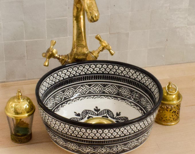 Ceramic Sink for Bathroom 100% Handmade,Best Deals Etsy,Vessel Sink,Custom Sink Vanity,Pottery Handmade Sinks for Bathroom Decoration.