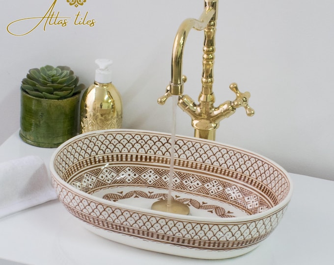 Ceramic Sink for Bathroom 100% Handmade,Best Deals Etsy,Vessel Sink,Custom Sink Vanity,Pottery Handmade Sinks for Bathroom Decoration.