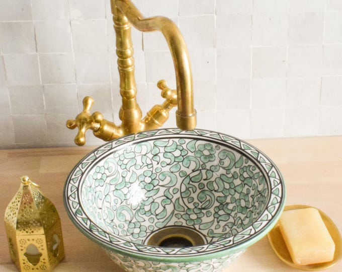 Ceramic Sink for Bathroom 100% Handmade,Best Deals Etsy,Vessel Sink,Custom Sink Vanity,Pottery Handmade Sinks for Bathroom Decoration.