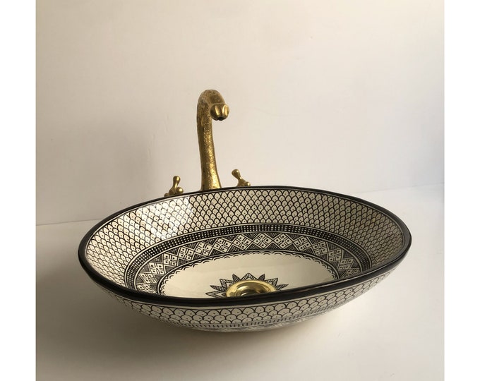 Ceramic Sink for Bathroom 100% Handmade,Best Deals Etsy,Vessel Sink,Custom Sink Vanity,Pottery Handmade Sinks for Bathroom Decoration.