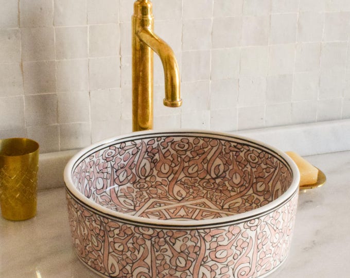 Ceramic Sink for Bathroom 100% Handmade,Best Deals Etsy,Vessel Sink,Custom Sink Vanity,Pottery Handmade Sinks for Bathroom Decoration.
