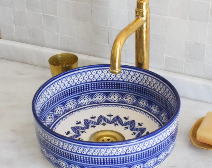 Ceramic Sink for Bathroom 100% Handmade,Best Deals Etsy,Vessel Sink,Custom Sink Vanity,Pottery Handmade Sinks for Bathroom Decoration.