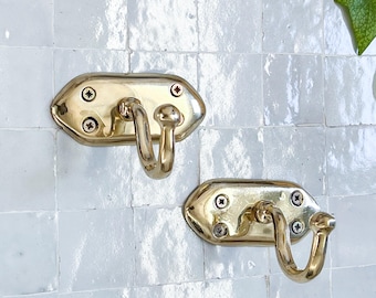 Brass Holder Wall Mount,Towel Brass Holder, Towel Holde,Brass Hook, Brushed Brass Hook