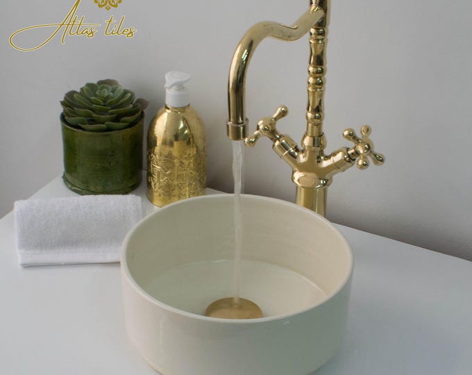 Ceramic Sink for Bathroom 100% Handmade,Best Deals Etsy,Vessel Sink,Custom Sink Vanity,Pottery Handmade Sinks for Bathroom Decoration.