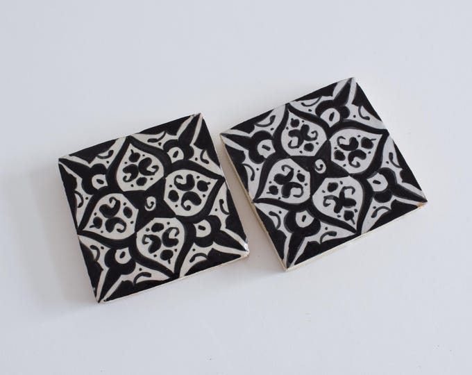 10x10Cm Ceramic Tile,  Moroccan Ceramic Tiles, Handpainted Piece of Ceramic, Ceramic Wall, Decorative Wall.