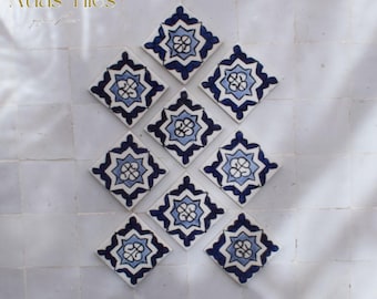10x10Cm Ceramic Tile,  Moroccan Ceramic Tiles, Handpainted Piece of Ceramic, Ceramic Wall, Decorative Wall.