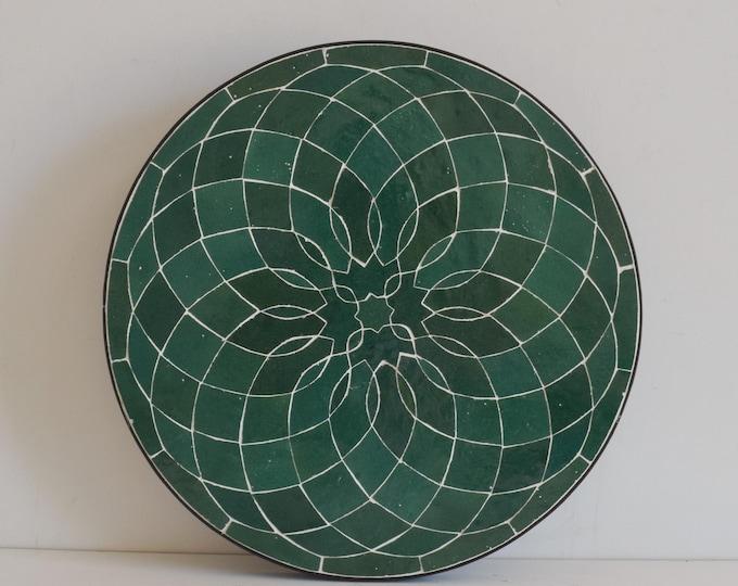 Green Mosaic Table for Outdoor Patio 100% Handmade,Round Mosaic Table,Ceramic Table,Customizable Table,Handcrafted Dinner and Coffee Table
