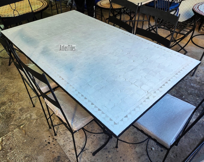 Handmade Table for Outdoor Patio,Bright Color,Special Offer,Personalized Tile Design,Handcrafted Table,Round Table,Table Decor