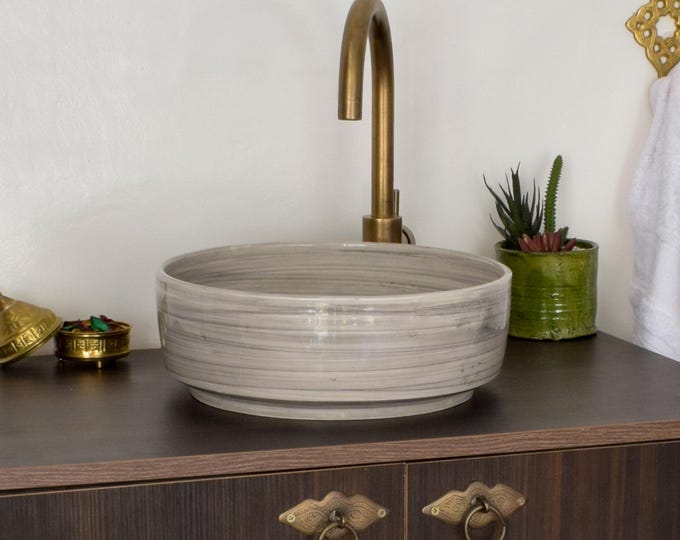 Ceramic Sink for Bathroom 100% Handmade,Best Deals Etsy,Vessel Sink,Custom Sink Vanity,Pottery Handmade Sinks for Bathroom Decoration.
