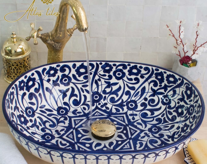 Ceramic Sink for Bathroom 100% Handmade,Best Deals Etsy,Vessel Sink,Custom Sink Vanity,Pottery Handmade Sinks for Bathroom Decoration.