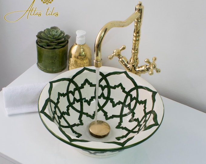 Ceramic Sink for Bathroom 100% Handmade,Best Deals Etsy,Vessel Sink,Custom Sink Vanity,Pottery Handmade Sinks for Bathroom Decoration.