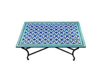 Handmade Table for Outdoor Patio,Bright Color,Special Offer,Personalized Tile Design,Handcrafted Table,Round Table,Table Decor