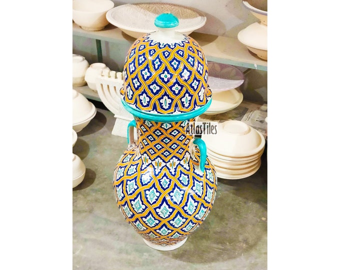 Vase for Homedecor,Pottery handmade vase ceramic for home,vintage gifts for her,boho,gift box,new home bridesmaid wedding gift,Moroccan Art