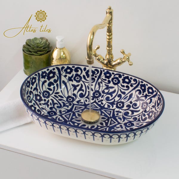Ceramic Sink for Bathroom 100% Handmade,Best Deals Etsy,Vessel Sink,Custom Sink Vanity,Pottery Handmade Sinks for Bathroom Decoration.