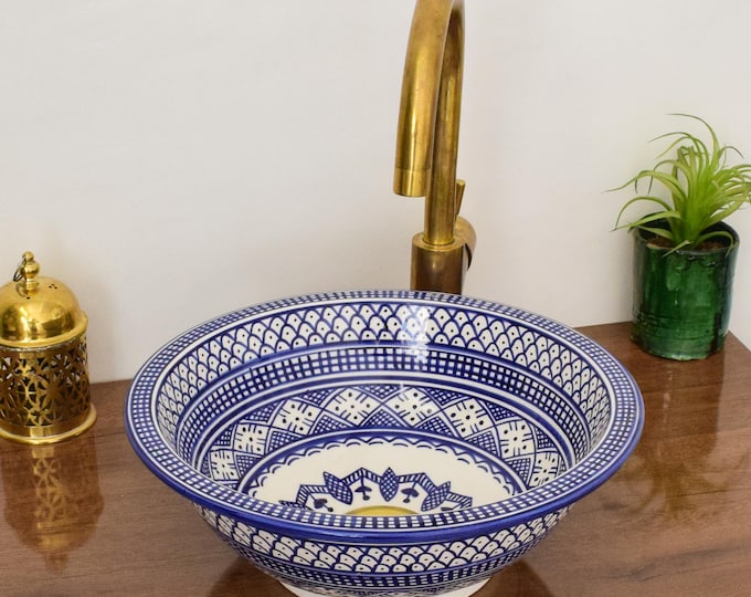 Ceramic Sink for Bathroom 100% Handmade,Best Deals Etsy,Vessel Sink,Custom Sink Vanity,Pottery Handmade Sinks for Bathroom Decoration.