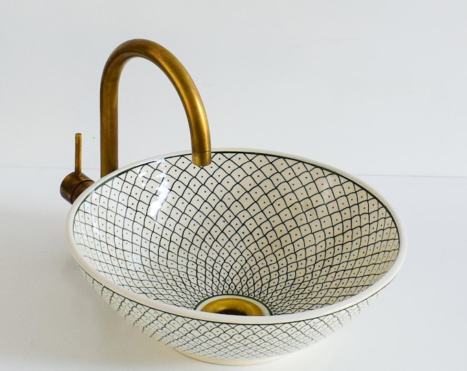 Ceramic Sink for Bathroom 100% Handmade,Best Deals Etsy,Vessel Sink,Custom Sink Vanity,Pottery Handmade Sinks for Bathroom Decoration.