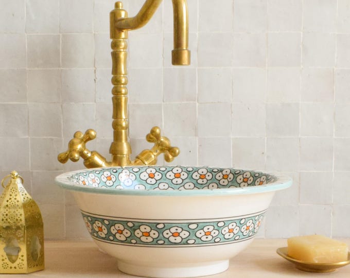Ceramic Sink for Bathroom 100% Handmade,Best Deals Etsy,Vessel Sink,Custom Sink Vanity,Pottery Handmade Sinks for Bathroom Decoration.