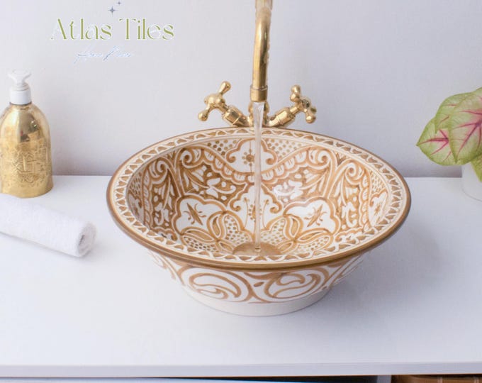 Handmade Ceramic sink  ,Hand painted bathroom ceramic washbasin,Bathroom Equipement,Custom Luxury handmade counter top basin,