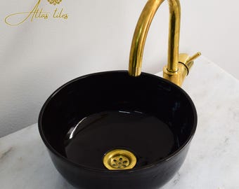 Ceramic Sink for Bathroom 100% Handmade,Best Deals Etsy,Vessel Sink,Custom Sink Vanity,Pottery Handmade Sinks for Bathroom Decoration.