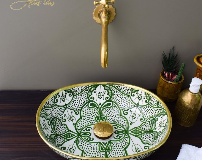 Ceramic Sink for Bathroom 100% Handmade,Best Deals Etsy,Vessel Sink,Custom Sink Vanity,Pottery Handmade Sinks for Bathroom Decoration.