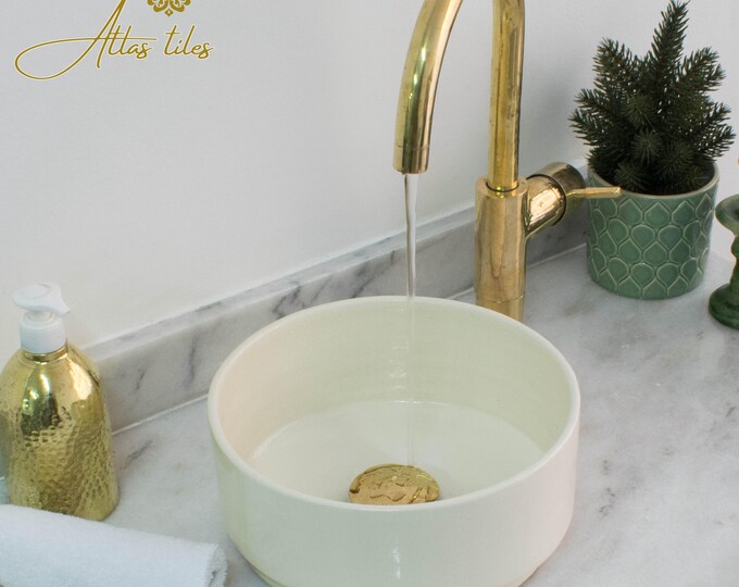 Ceramic Sink for Bathroom 100% Handmade,Best Deals Etsy,Vessel Sink,Custom Sink Vanity,Pottery Handmade Sinks for Bathroom Decoration.