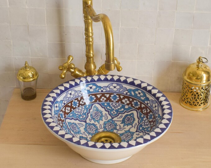 Ceramic Sink for Bathroom 100% Handmade,Best Deals Etsy,Vessel Sink,Custom Sink Vanity,Pottery Handmade Sinks for Bathroom Decoration.