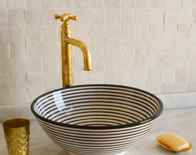 Ceramic Sink for Bathroom 100% Handmade,Best Deals Etsy,Vessel Sink,Custom Sink Vanity,Pottery Handmade Sinks for Bathroom Decoration.