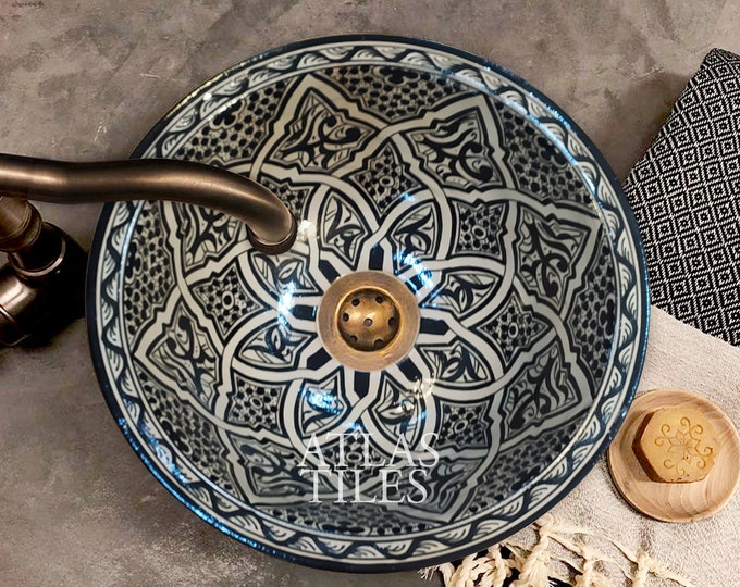 Ceramic Sink for Bathroom 100% Handmade,Best Deals Etsy,Vessel Sink,Custom Sink Vanity,Pottery Handmade Sinks for Bathroom Decoration.