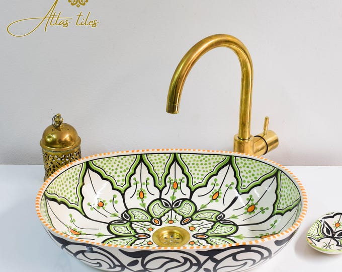 Ceramic Sink for Bathroom 100% Handmade,Best Deals Etsy,Vessel Sink,Custom Sink Vanity,Pottery Handmade Sinks for Bathroom Decoration.