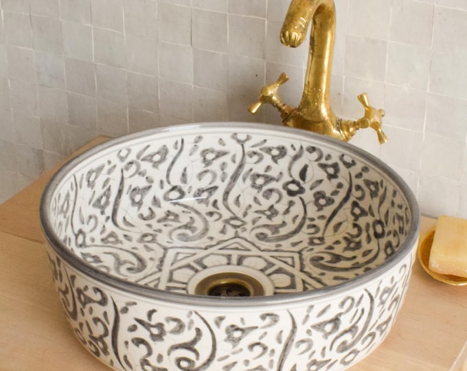 Ceramic Sink for Bathroom 100% Handmade,Best Deals Etsy,Vessel Sink,Custom Sink Vanity,Pottery Handmade Sinks for Bathroom Decoration.