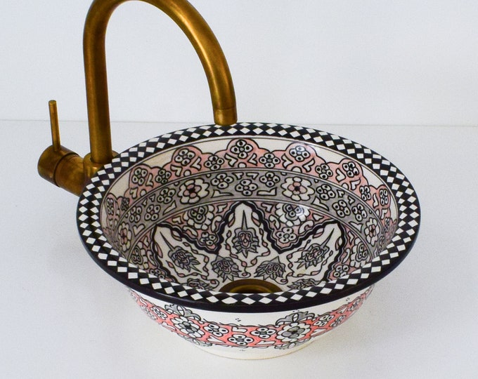 Ceramic Sink for Bathroom 100% Handmade,Best Deals Etsy,Vessel Sink,Custom Sink Vanity,Pottery Handmade Sinks for Bathroom Decoration.