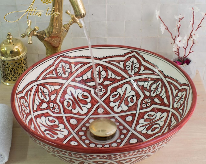 Ceramic Sink for Bathroom 100% Handmade,Best Deals Etsy,Vessel Sink,Custom Sink Vanity,Pottery Handmade Sinks for Bathroom Decoration.