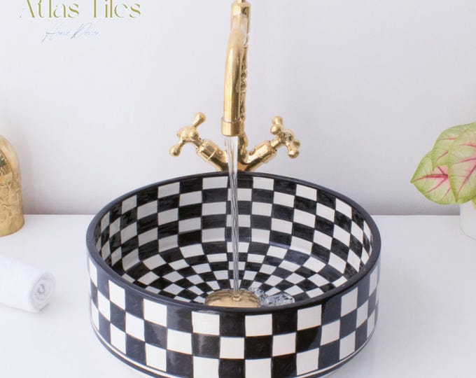 Ceramic Sink for Bathroom 100% Handmade,Best Deals Etsy,Vessel Sink,Custom Sink Vanity,Pottery Handmade Sinks for Bathroom Decoration.