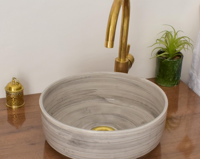 Ceramic Sink for Bathroom 100% Handmade,Best Deals Etsy,Vessel Sink,Custom Sink Vanity,Pottery Handmade Sinks for Bathroom Decoration.