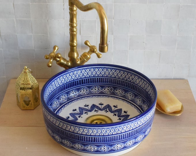 Ceramic Sink for Bathroom 100% Handmade,Best Deals Etsy,Vessel Sink,Custom Sink Vanity,Pottery Handmade Sinks for Bathroom Decoration.