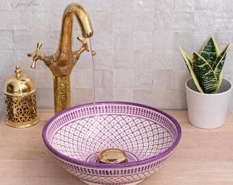 Ceramic Sink for Bathroom 100% Handmade,Best Deals Etsy,Vessel Sink,Custom Sink Vanity,Pottery Handmade Sinks for Bathroom Decoration.