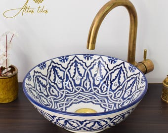 Ceramic Sink for Bathroom 100% Handmade,Best Deals Etsy,Vessel Sink,Custom Sink Vanity,Pottery Handmade Sinks for Bathroom Decoration.